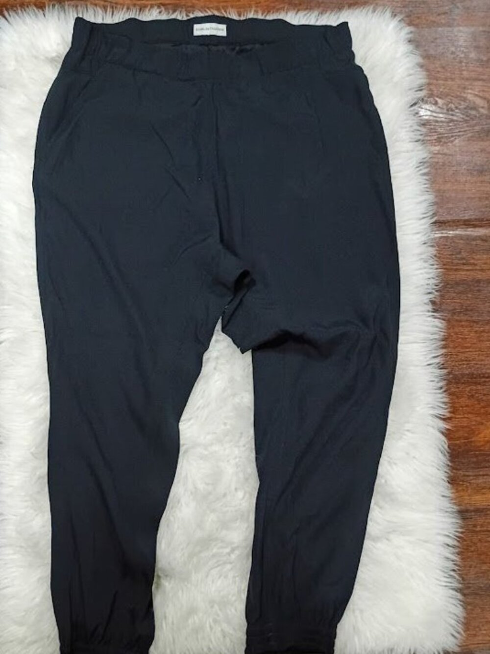 Scanlan Theodore Navy Blue Silk-Blend Relaxed Tapered Pants - Picture 2 of 14